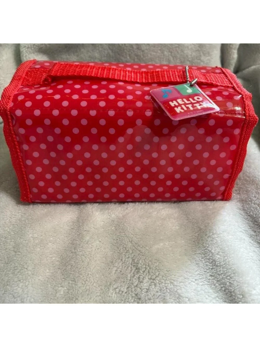 Y2K Hello Kitty Red Polka Dot Pencil Travel Case